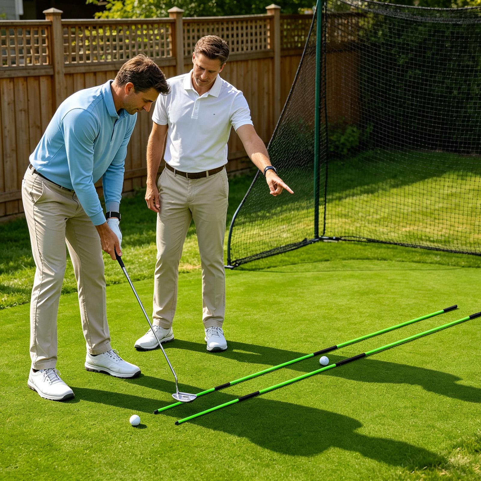 Golf Equipment For Beginners - Golf Swing Plane Trainer Alignment Portable
