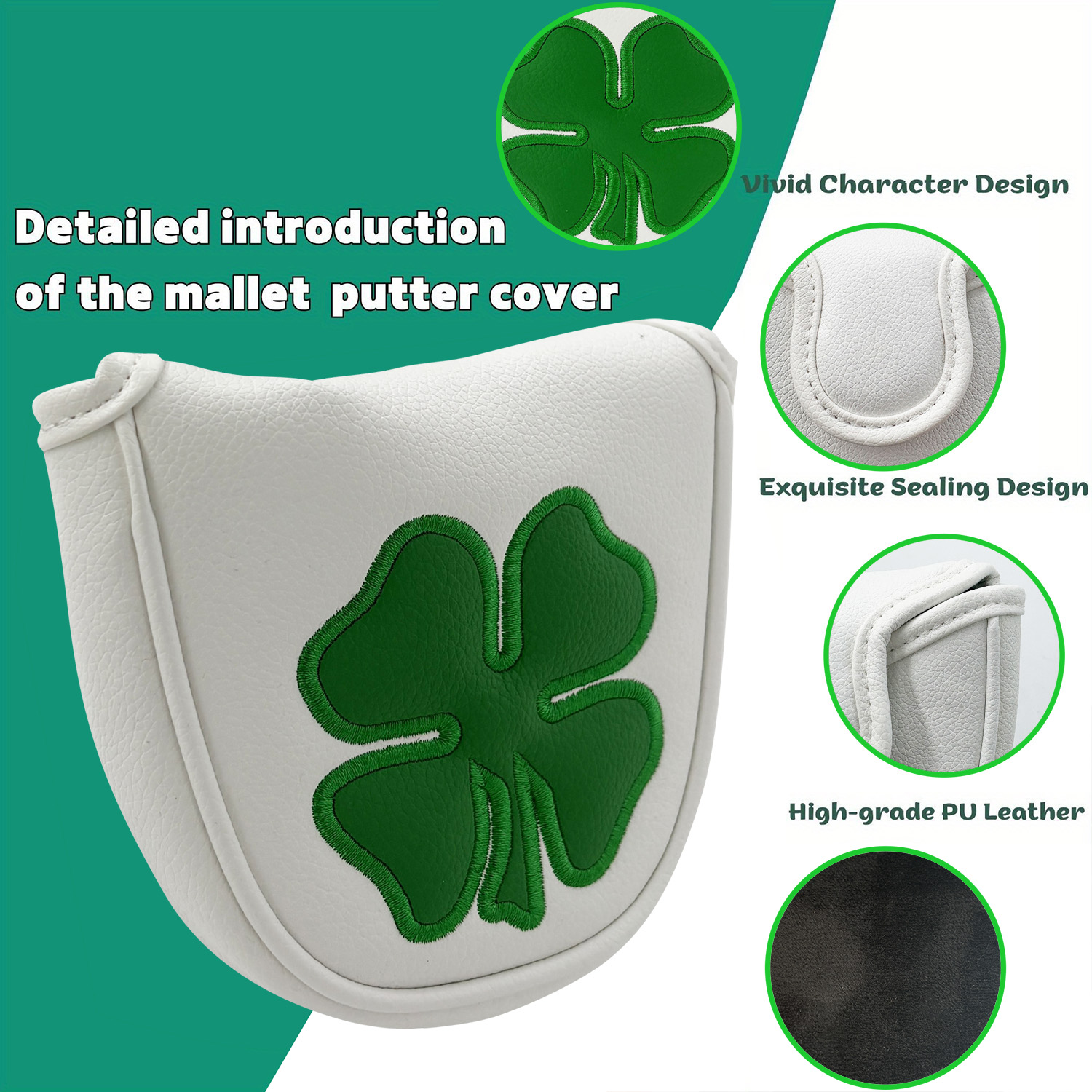 1pc Putter Head Cover, 'Clover - Golf Equipment Nearby 评论和价格