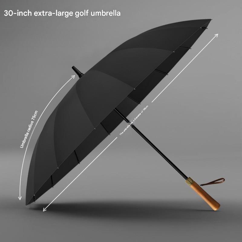 16 Ribs Golf Umbrella Wooden H - Golf Umbrella Large 评论和价格
