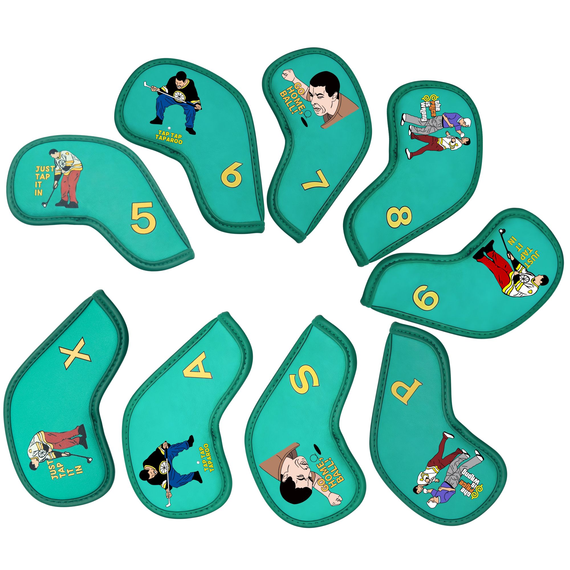 9 pcs Golf Iron Covers with Fu - Golf Equipment Nearby 评论和价格