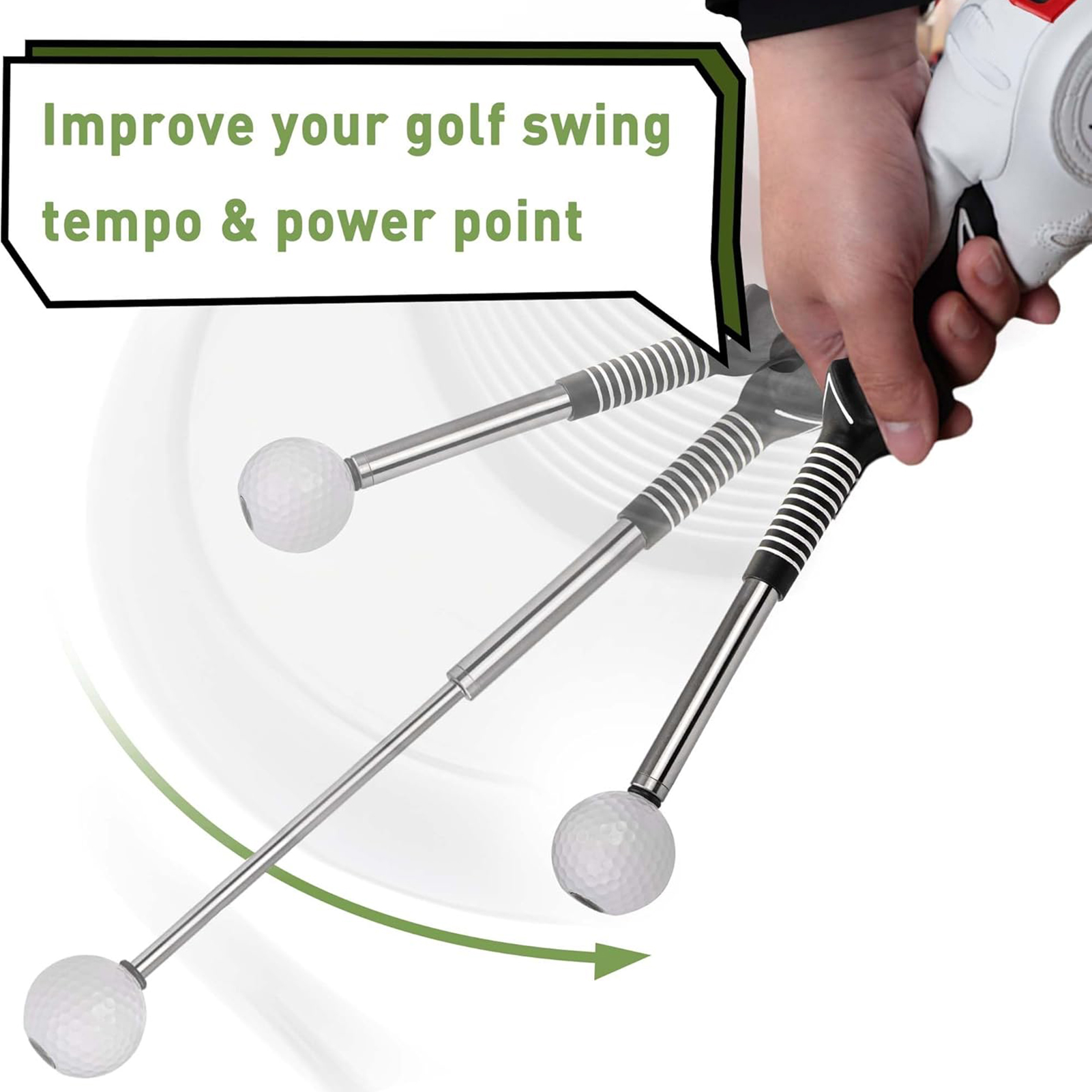 Retractable Golf Swing Trainin - Practice Equipment For Golf 评论和价格
